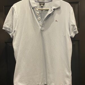 Diesel Men's Pale Blue Short-Sleeve Polo